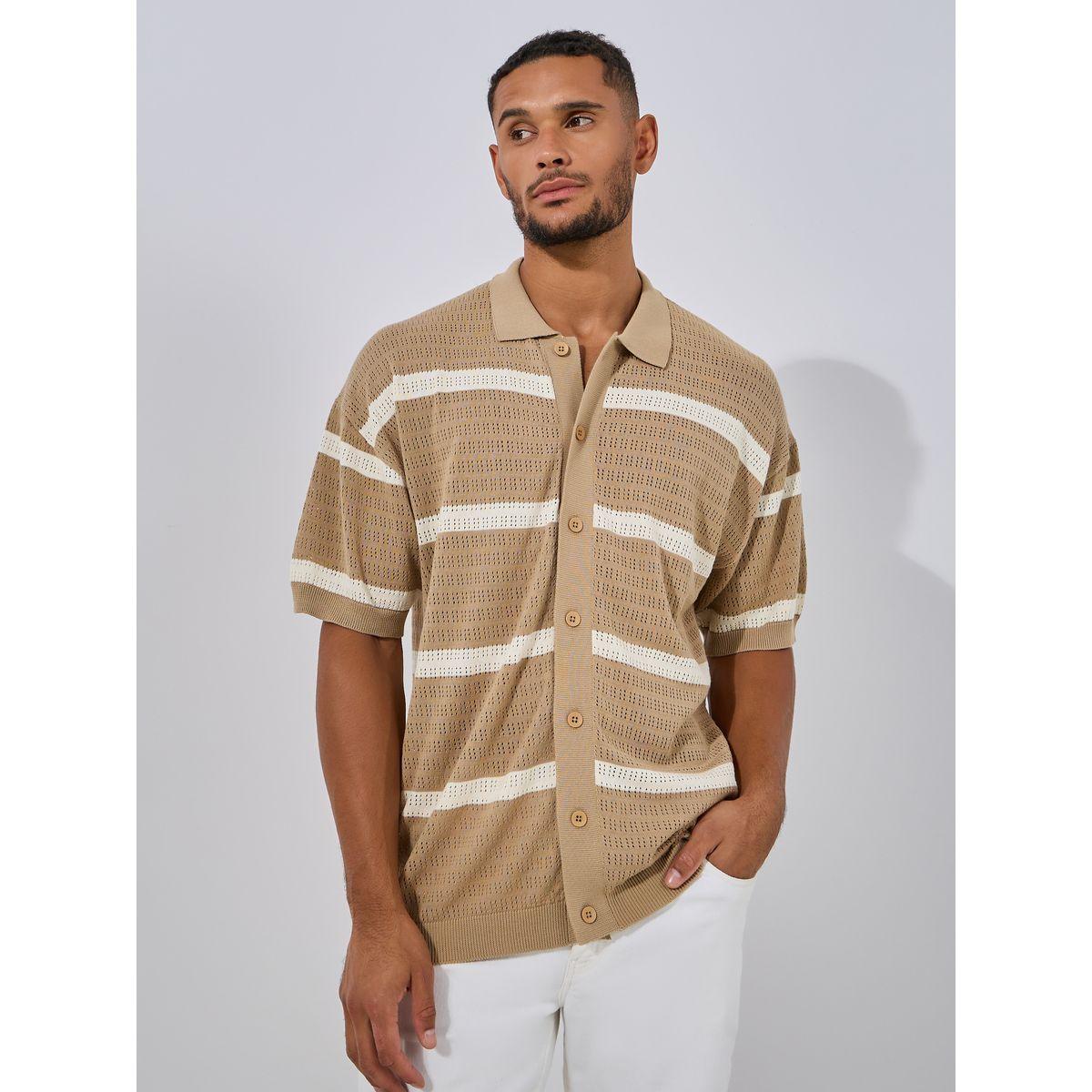 Styli Limited Premium Cotton Striped Knit Oversized Shirt-men-clothing-shirts-image-3