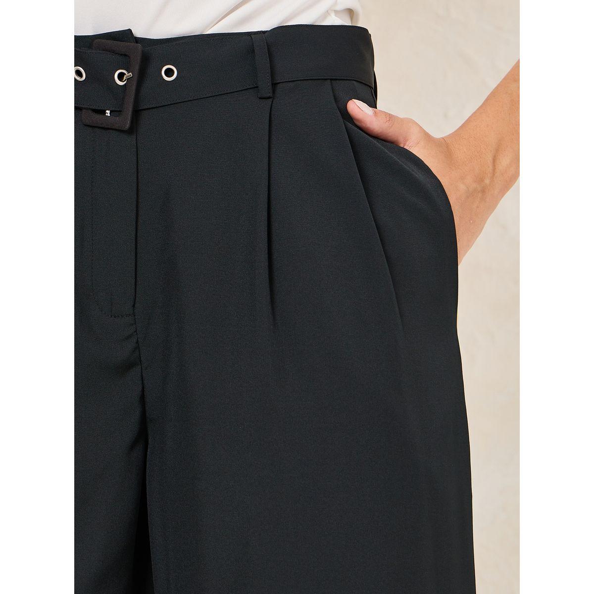 بنطال بارجل واسعة وخصر عالي مع حزام-women-clothing-bottoms-trousers-image-2