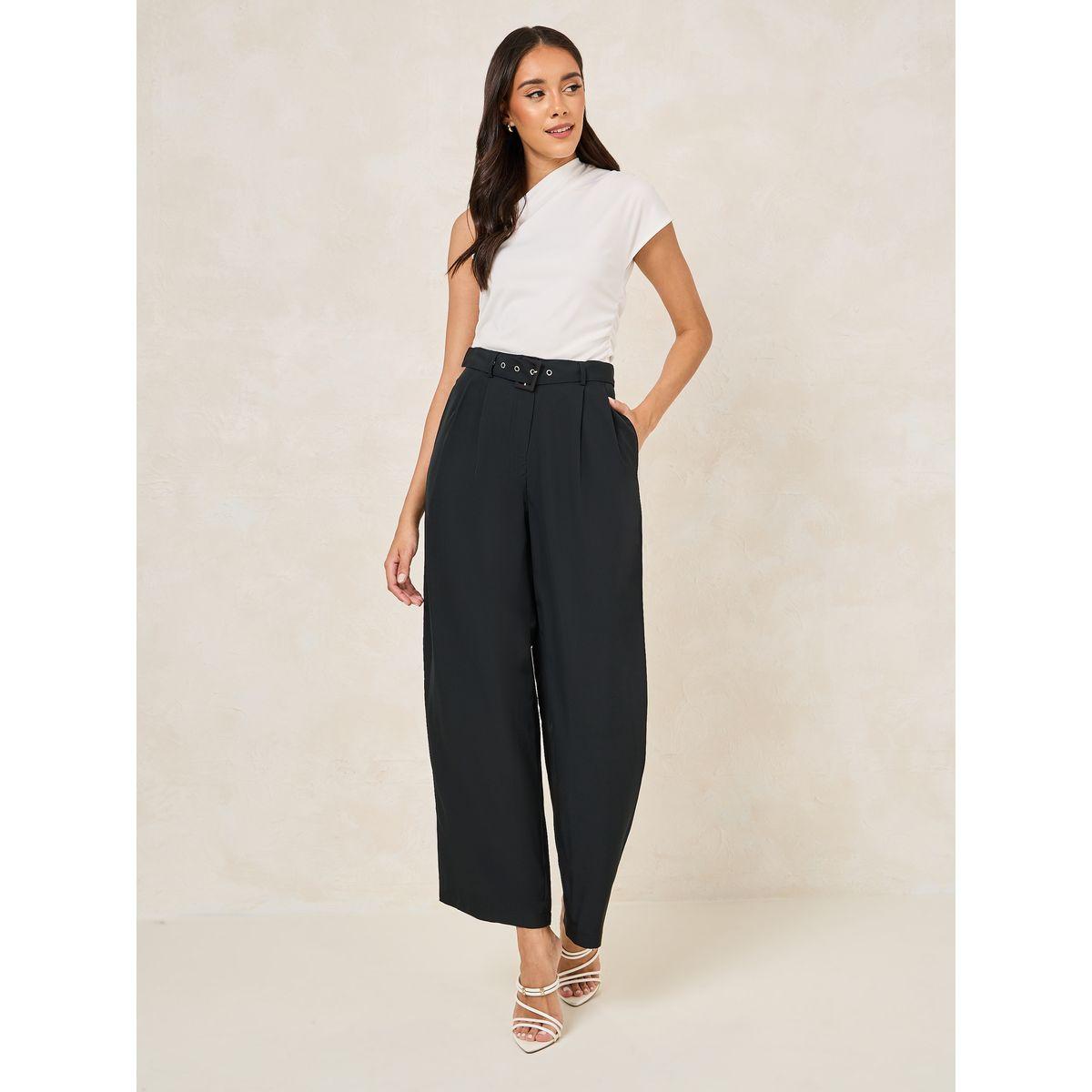 بنطال بارجل واسعة وخصر عالي مع حزام-women-clothing-bottoms-trousers-image-3