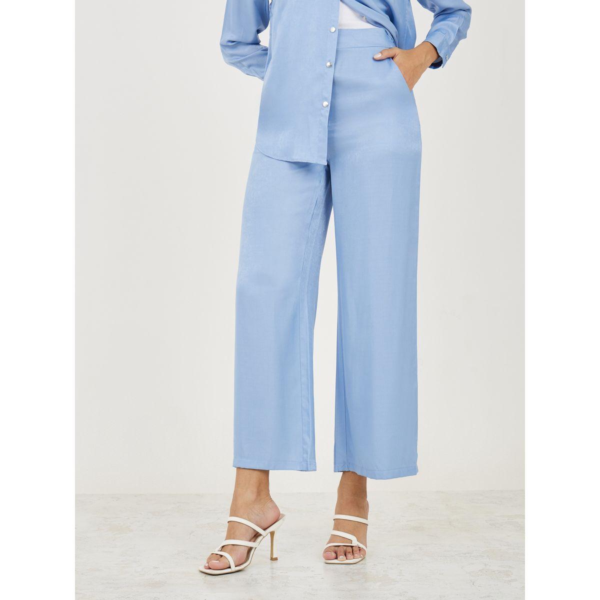 Styli Patch Pockets Oversized Shirt & Loose Fit Pants Co-Ords-women-clothing-coordsets-image-6