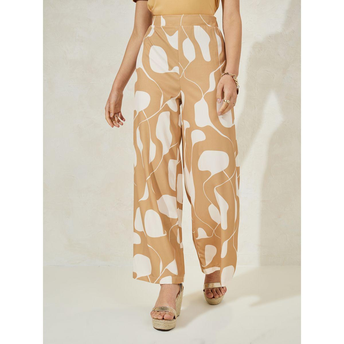 Styli Solid Knit Top & Printed Flared Pants Co-Ords-women-clothing-coordsets-image-5