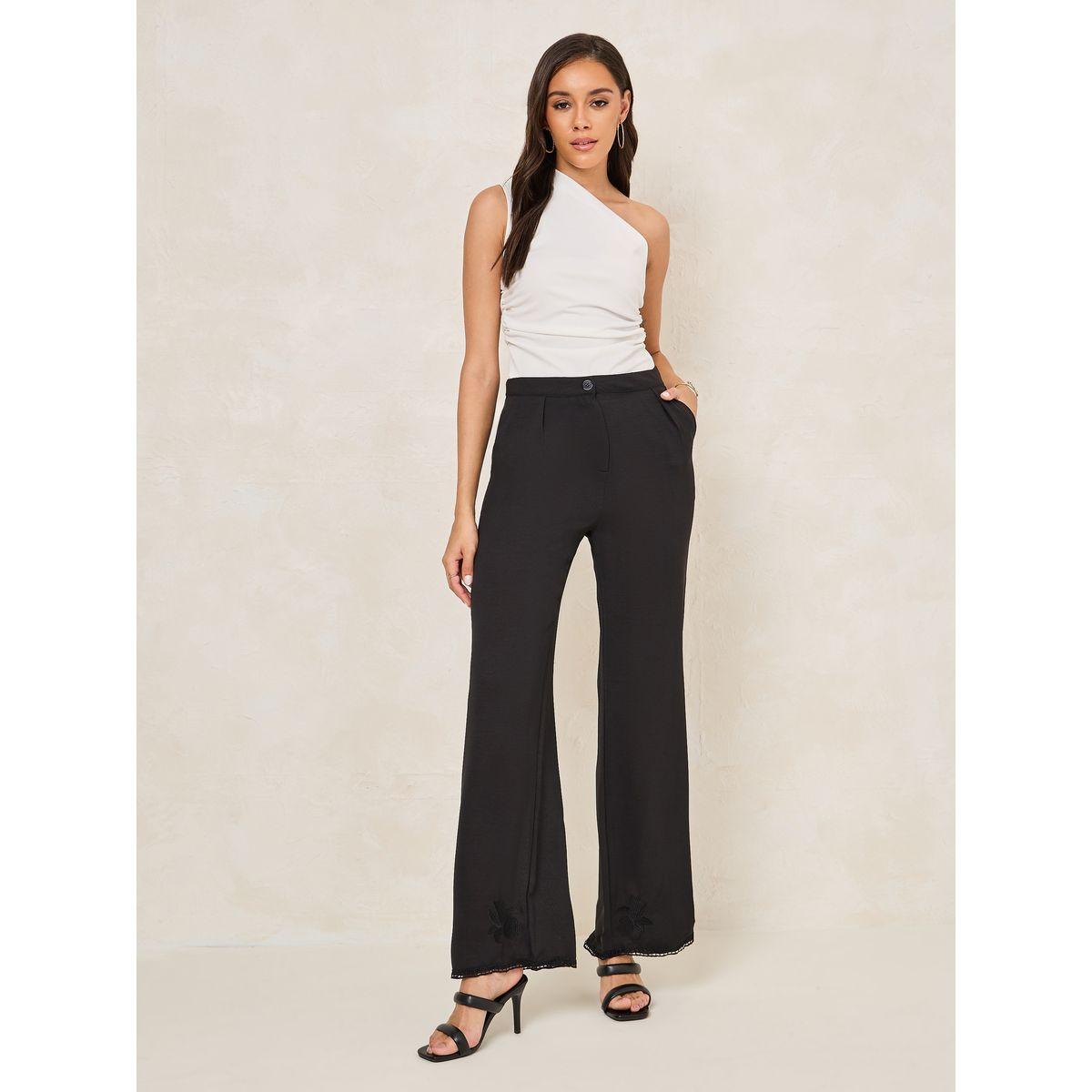 بنطال أنيق بأرجل واسعة وتفاصيل مُطرّزة-women-clothing-bottoms-trousers-image-2