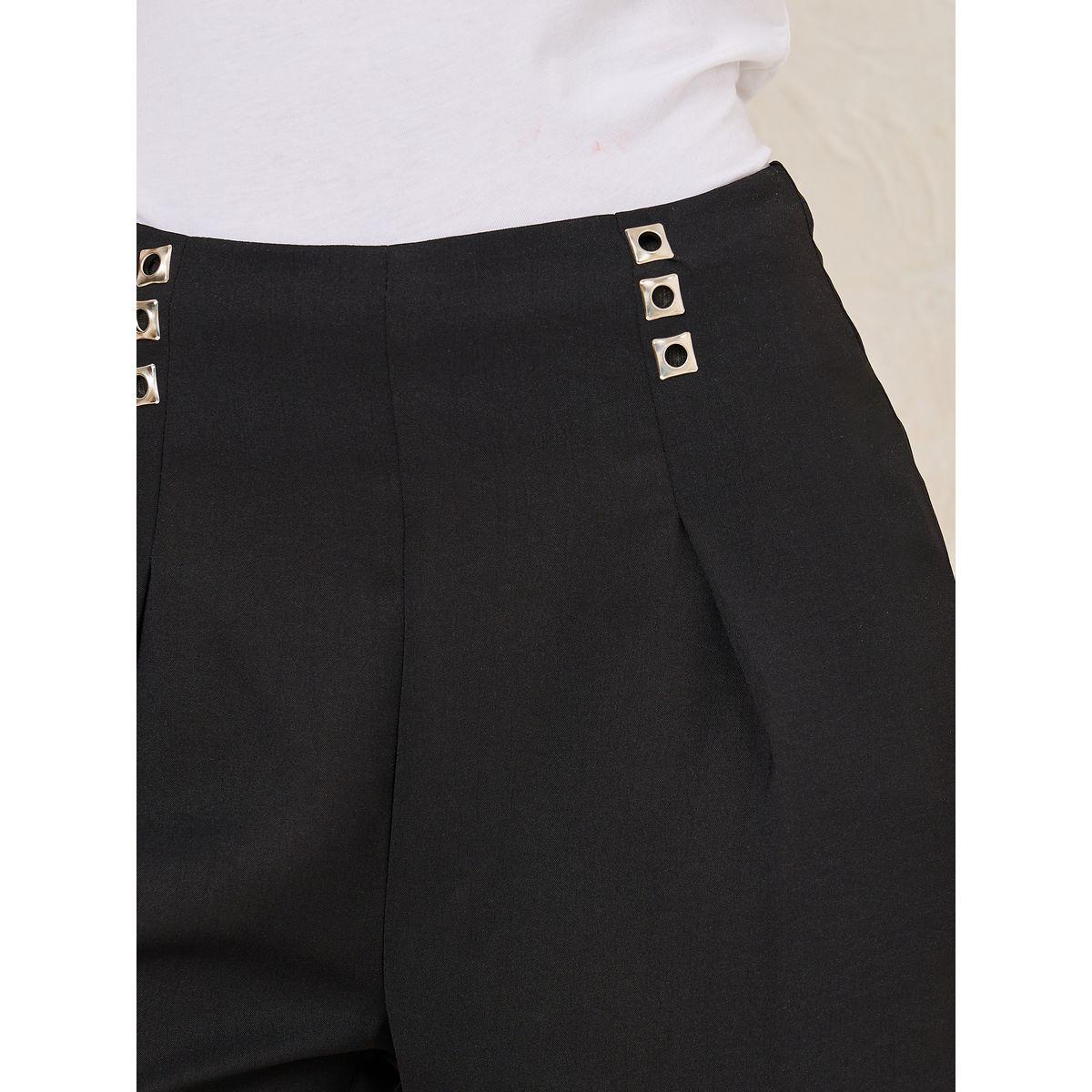 بنطال بارجل واسعة ومزين بحلية معدنية-women-clothing-bottoms-trousers-image-3