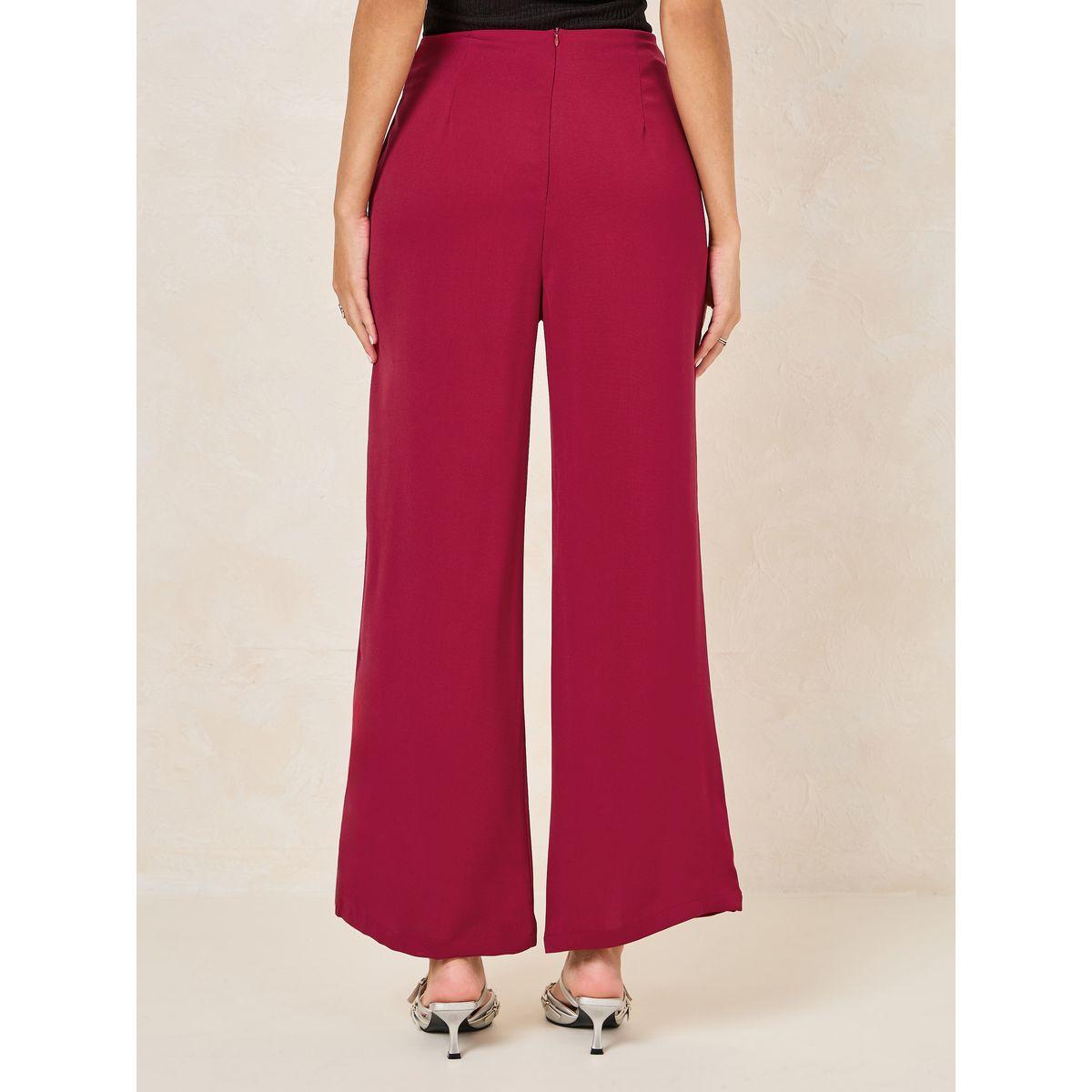 Styli Metal Accent Detail Wide Leg Pants-women-clothing-bottoms-trousers-image-4