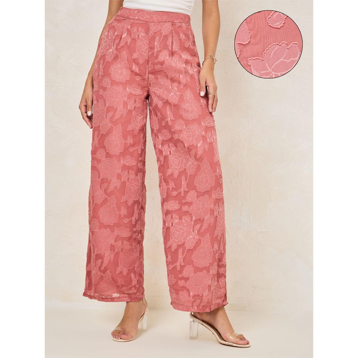 بنطال بارجل مستقيمة مع تفاصيل دانتيل-women-clothing-bottoms-trousers-image-1