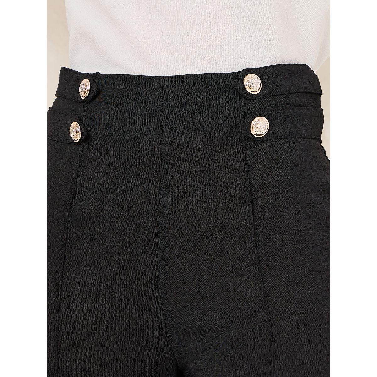 بنطال بارجل واسعة وخصر عالي مع ازرار-women-clothing-bottoms-trousers-image-3