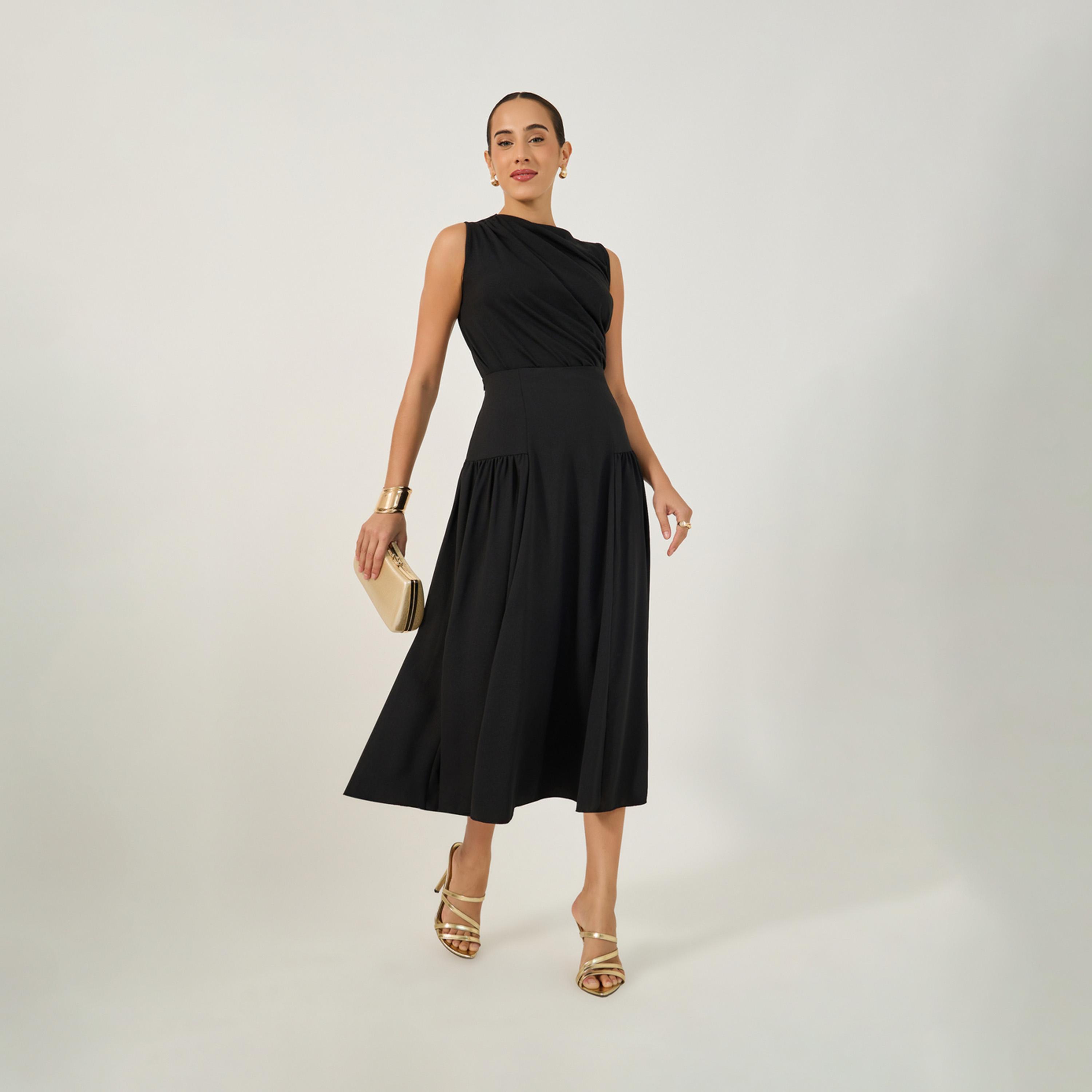 ستايلي - تنورة ميدي بقصة A وحزام خصر عريض-women-clothing-bottoms-skirts-image-1