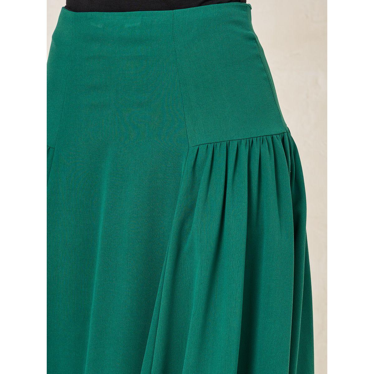 تنورة متوسطة بحزام عريض بأسلوب A على شكل خط A-women-clothing-bottoms-skirts-image-3