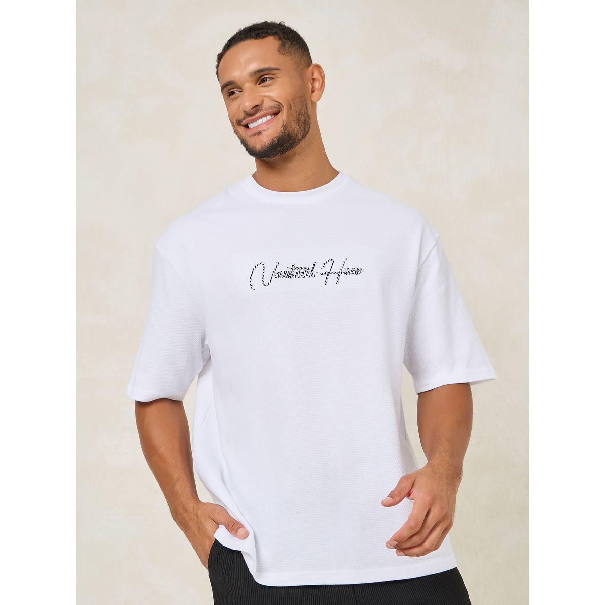 Styli Limited Premium Textured Knit Embroidered Oversize T-Shirt-men-clothing-tshirtsandpolos-tshirts-image-1