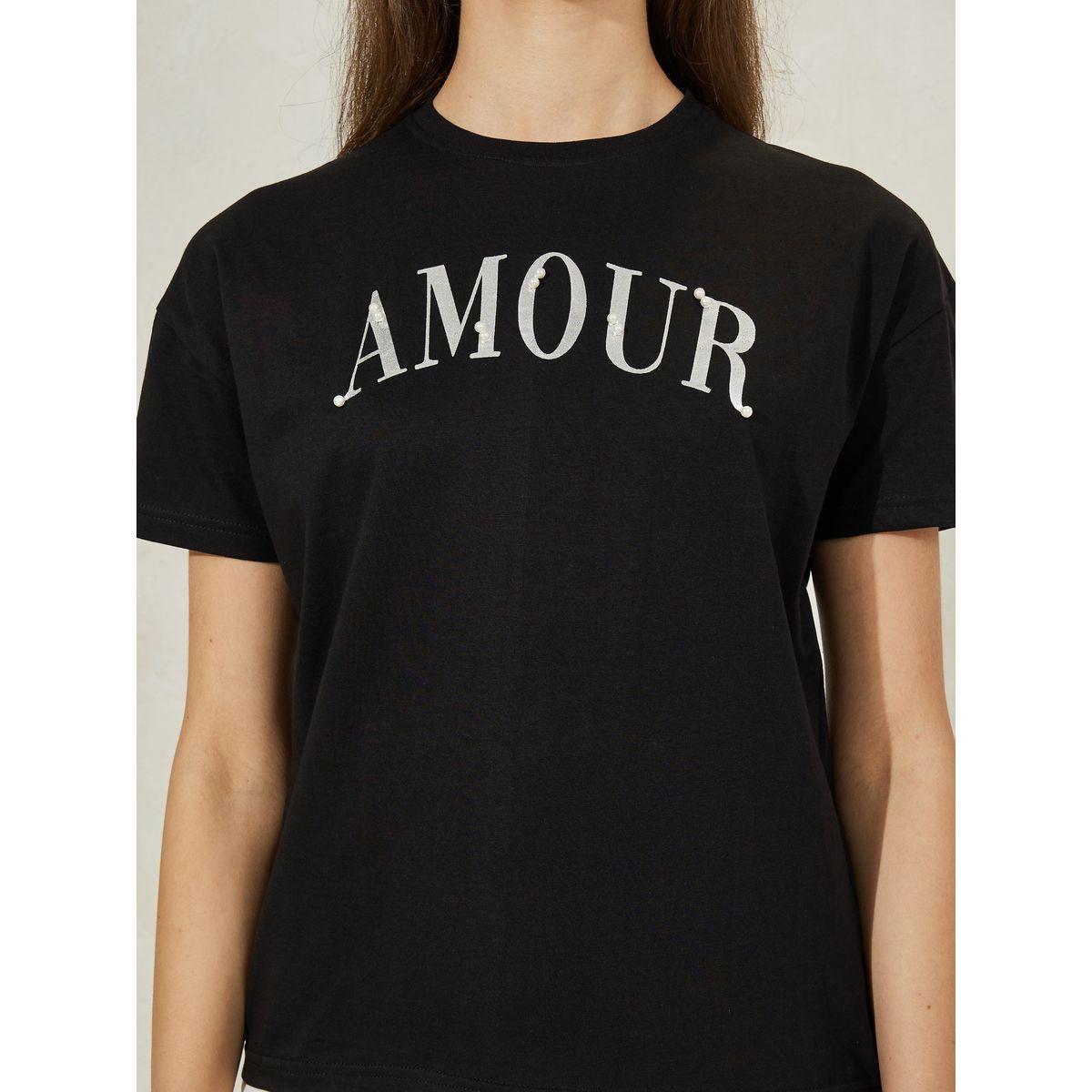 تيشيرت باكتاف منخفضة مع كتابة مزينة بحجر الراين-women-clothing-tshirts-image-4
