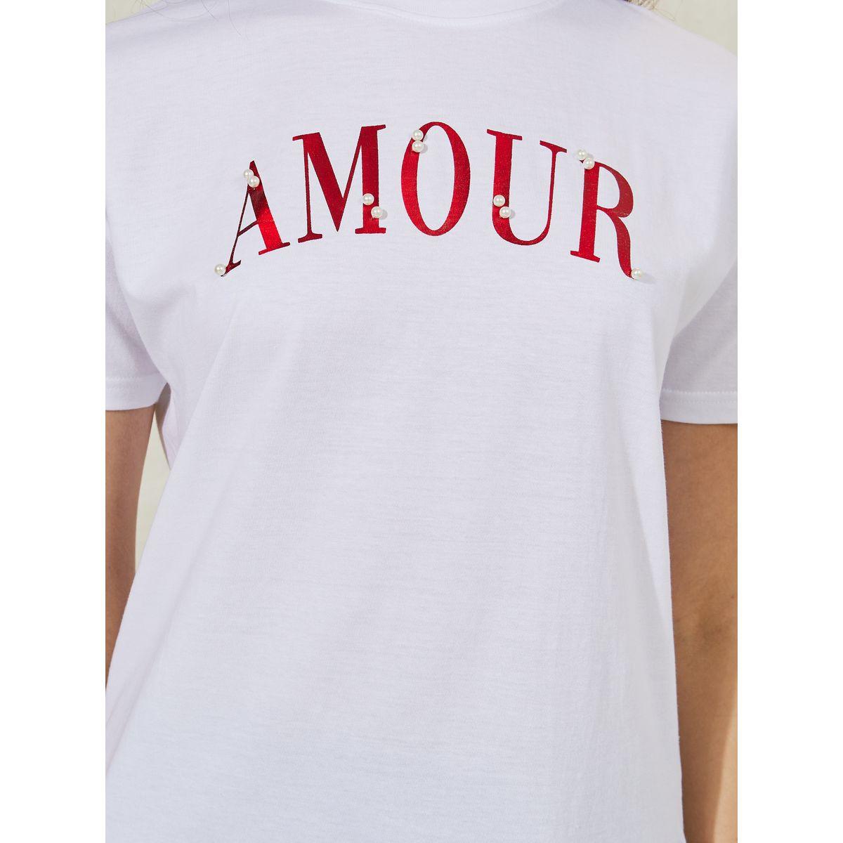 تيشيرت باكتاف منخفضة مع كتابة مزينة بحجر الراين-women-clothing-tshirts-image-4