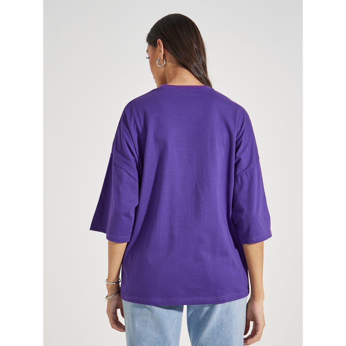 Styli Oversized Dropped Shoulder Limitless Rhinestone Slogan T-Shirt-women-clothing-tshirts-image-5