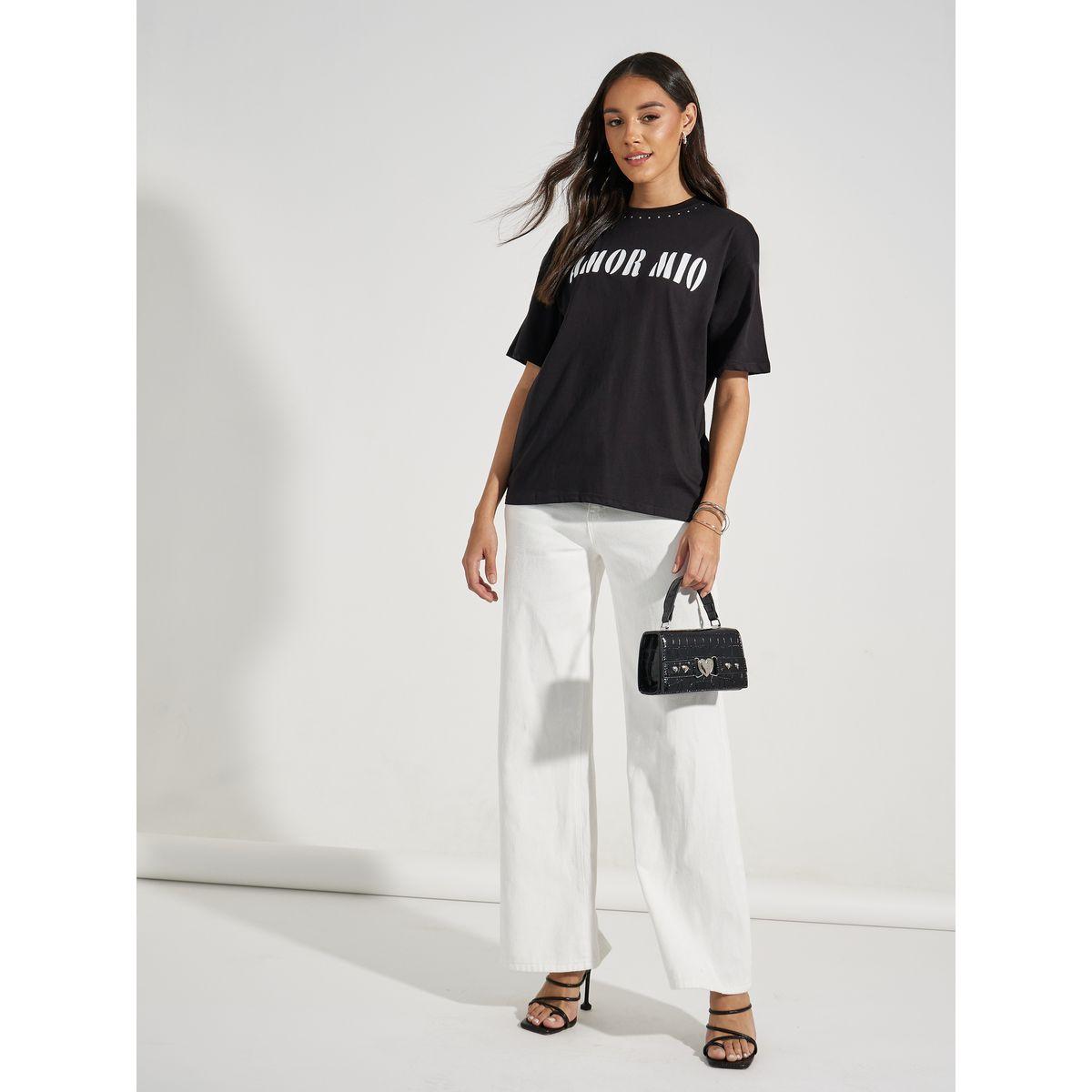 Styli Oversized Amor Mio Slogan Rhinestone Longline T-Shirt-women-clothing-tshirts-image-3