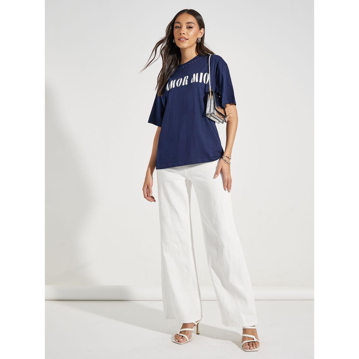 شعار أمور ميو الضخم بتصميم ستيلي من حجر الراين طويل-women-clothing-tshirts-image-3