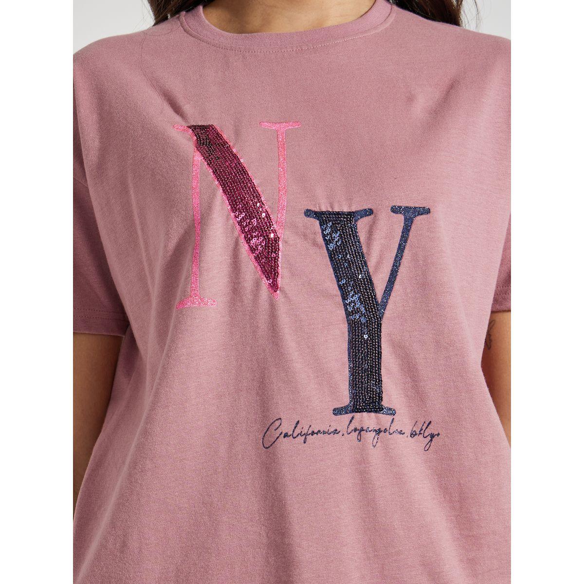 Styli Regular Fit NY Sequined Round Neck T-Shirt-women-clothing-tshirts-image-4