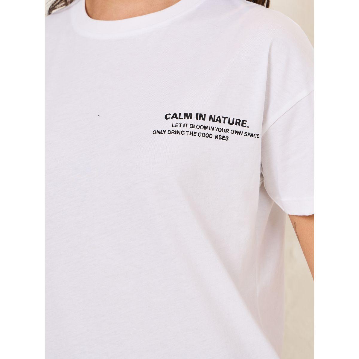 Styli Regular Fit Calm in Nature Graphic Drop Shoulder T-Shirt-women-clothing-tshirts-image-4