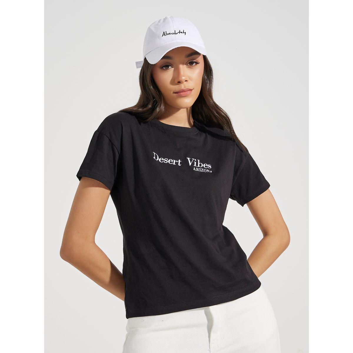 Styli Regular Fit Desert Vibes Embroidered Slogan T-Shirt-women-clothing-tshirts-image-2
