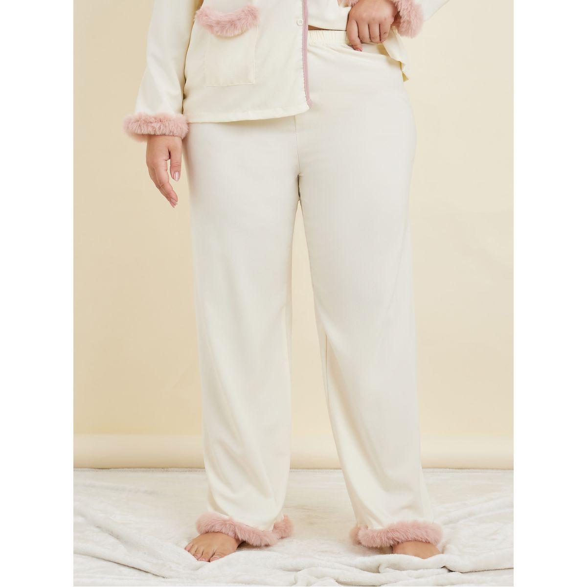 طقم من بنطال بيجاما مع بلوزة بمقاس كبير-women-clothing-nightwear-pyjamas-longsets-image-5