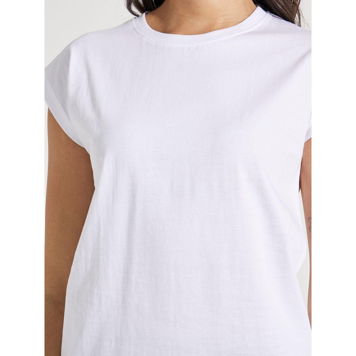 Styli Regular Fit Cotton Cap Sleeves T-Shirt-women-clothing-tshirts-image-4