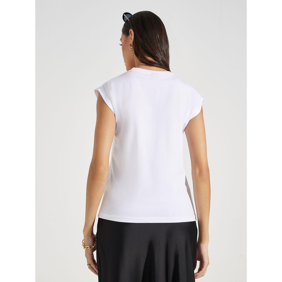 Styli Regular Fit Cotton Cap Sleeves T-Shirt-women-clothing-tshirts-image-5