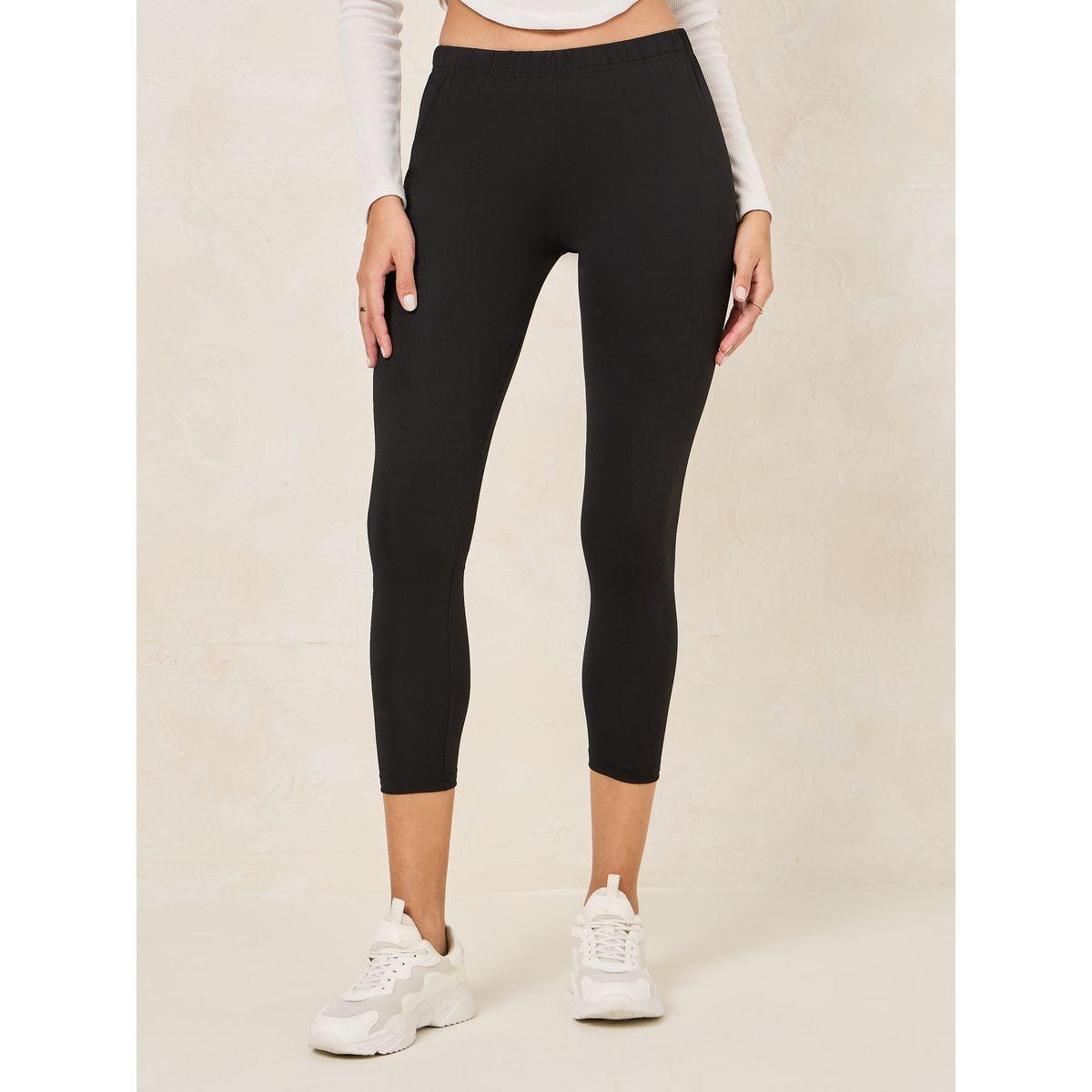 Styli Basic Elastic Waistband Crop Leggings-women-clothing-bottoms-leggings-image-1