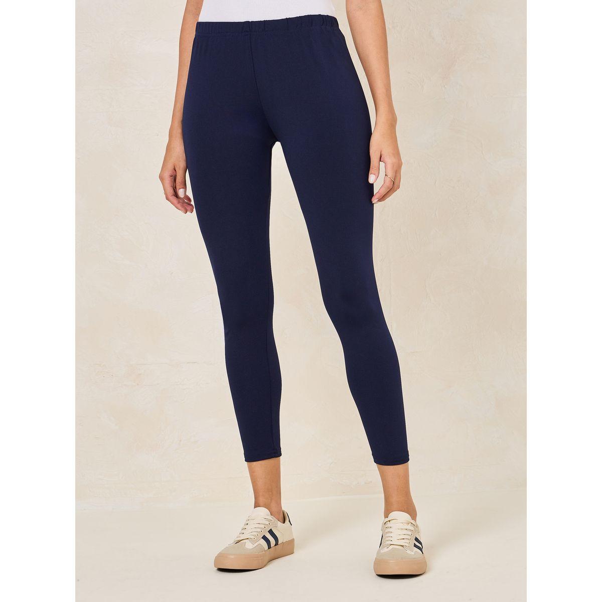 Styli Basic Elastic Waistband Crop Length Leggings-women-clothing-bottoms-leggings-image-1
