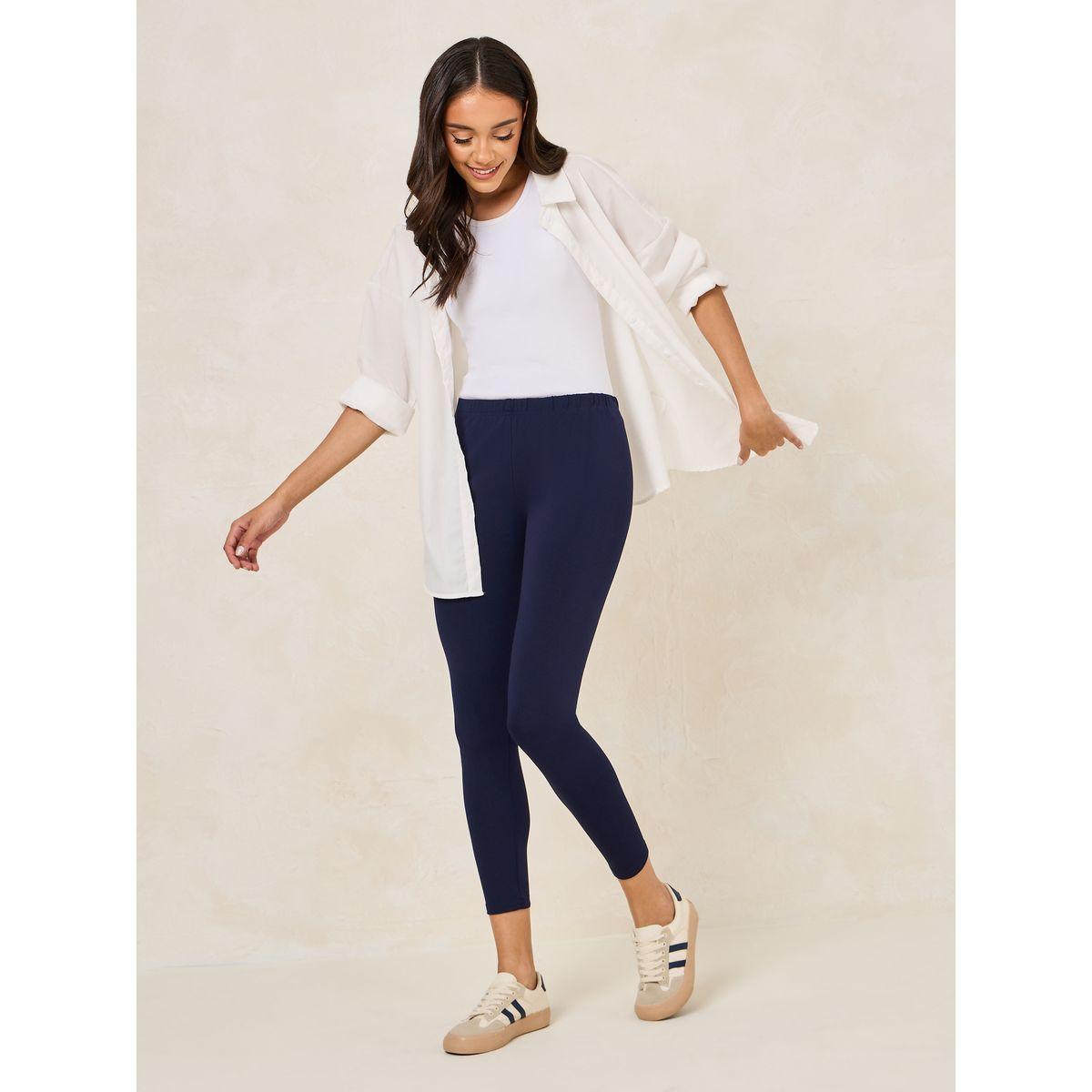 Styli Basic Elastic Waistband Crop Length Leggings-women-clothing-bottoms-leggings-image-2