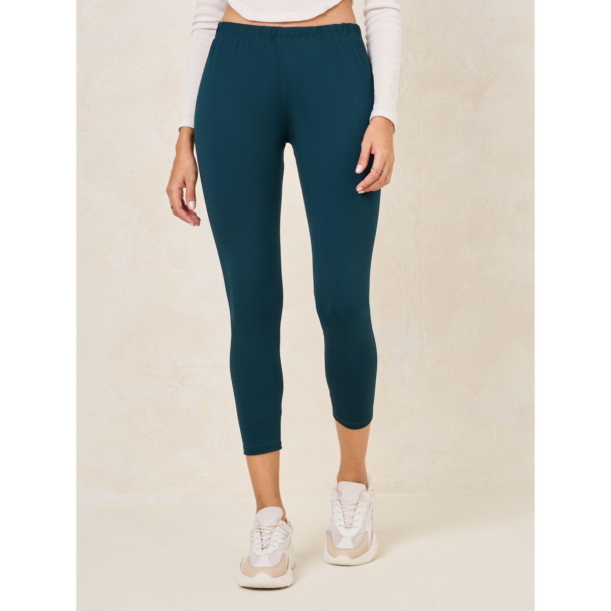 Styli Basic Elastic Waistband Crop Leggings-women-clothing-bottoms-leggings-image-1