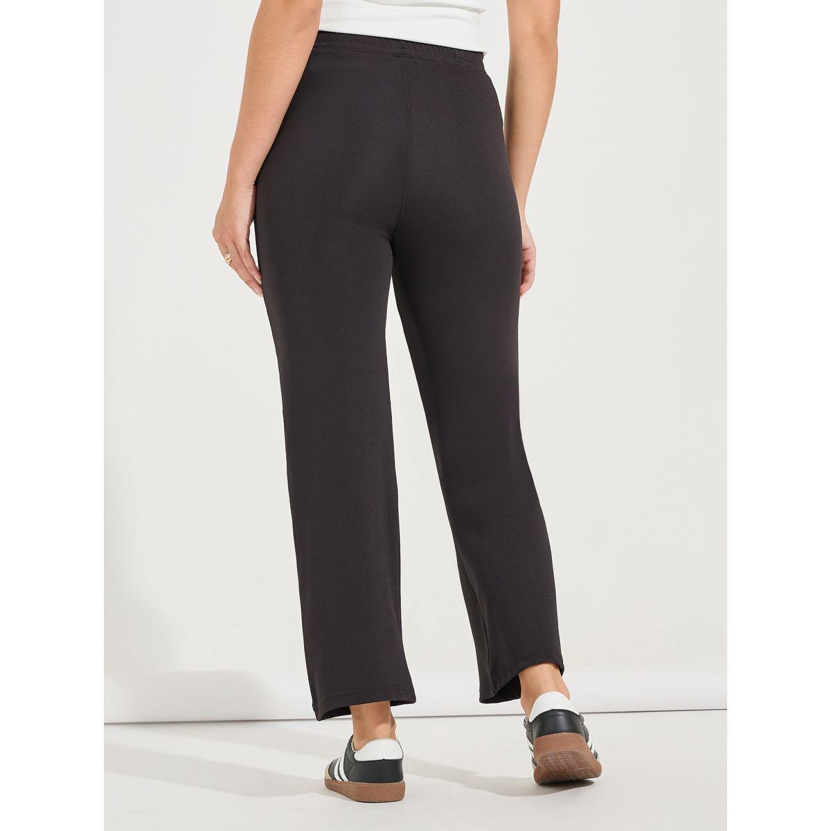 Styli Solid Fit & Flare Elastic Waistband Leggings-women-clothing-bottoms-leggings-image-4