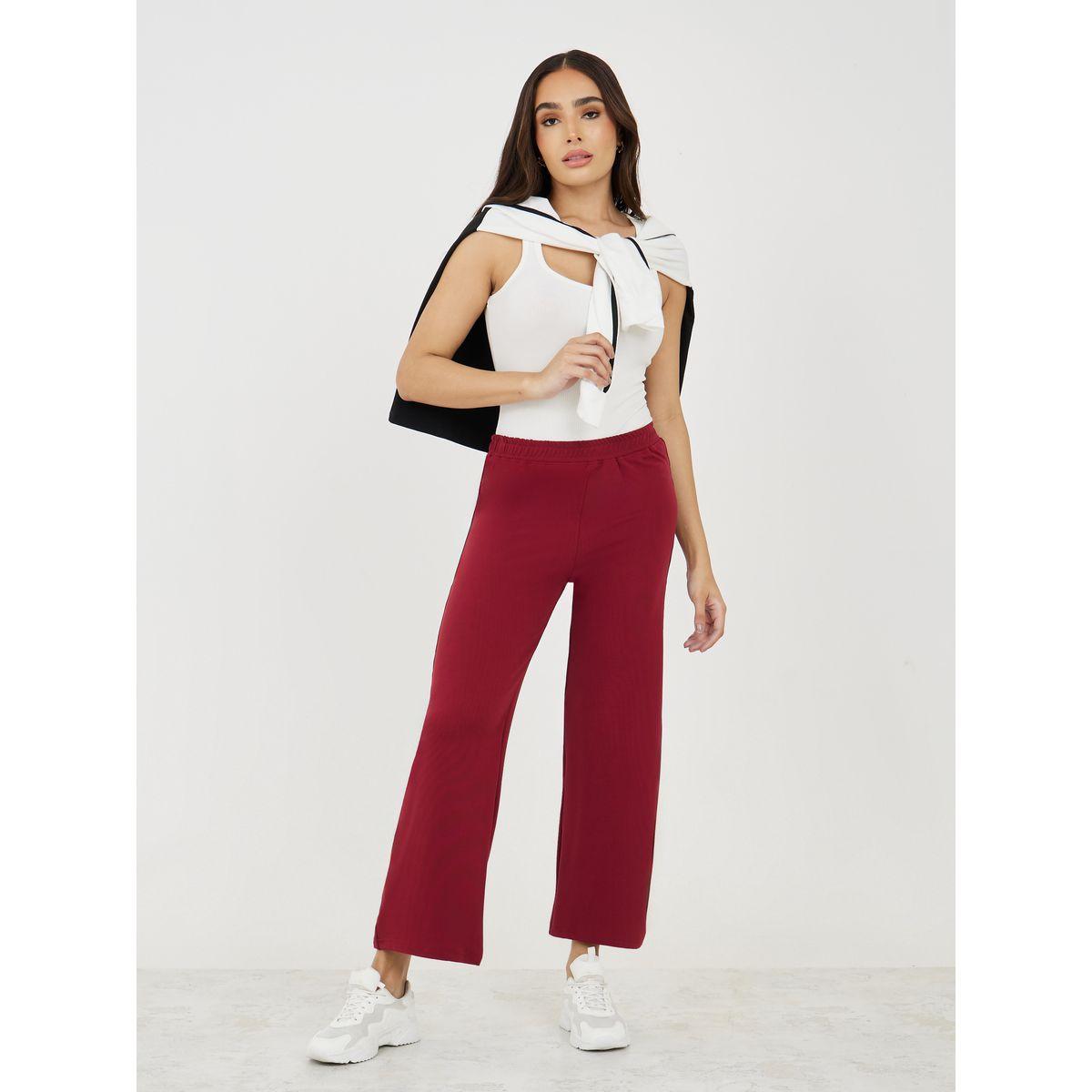 Styli Solid Fit & Flare High Rise Full Length Leggings-women-clothing-bottoms-leggings-image-2