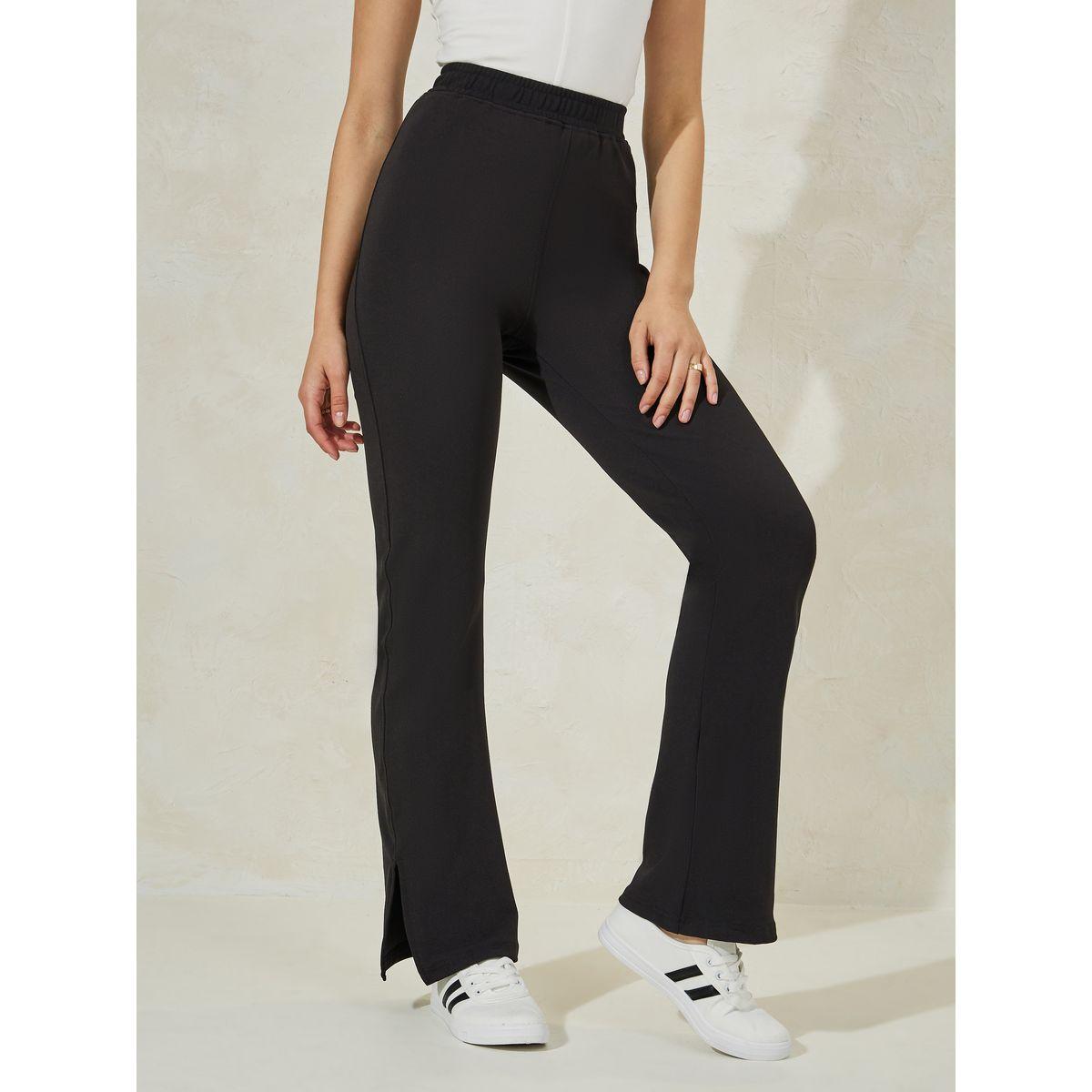 ليقنز محبوك بارجل مستقيمة وشق جانبي-women-clothing-bottoms-leggings-image-1