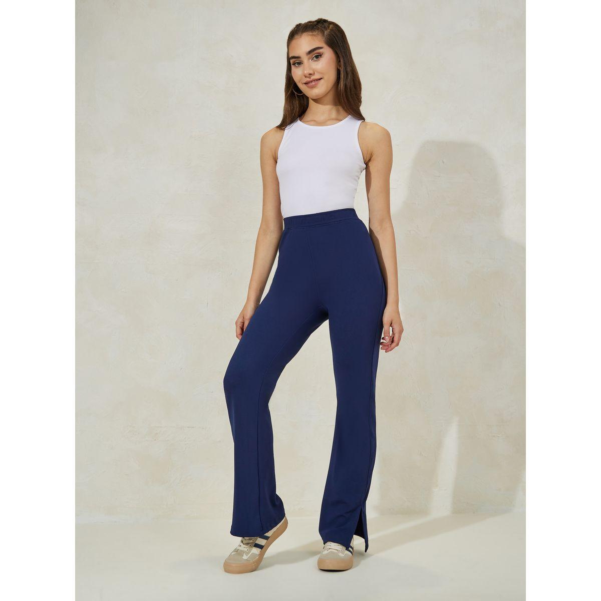 Styli Straight Fit Knit Leggings with Side Slit-women-clothing-bottoms-leggings-image-2