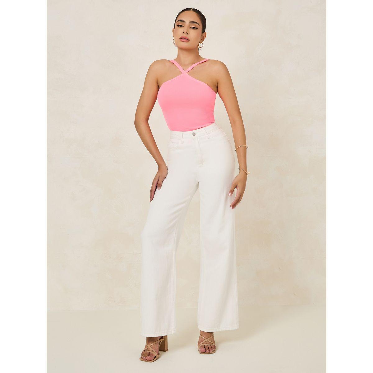 بلوزة مضلعة بلا اكمام مع ياقة هولتر-women-clothing-tshirts-image-2