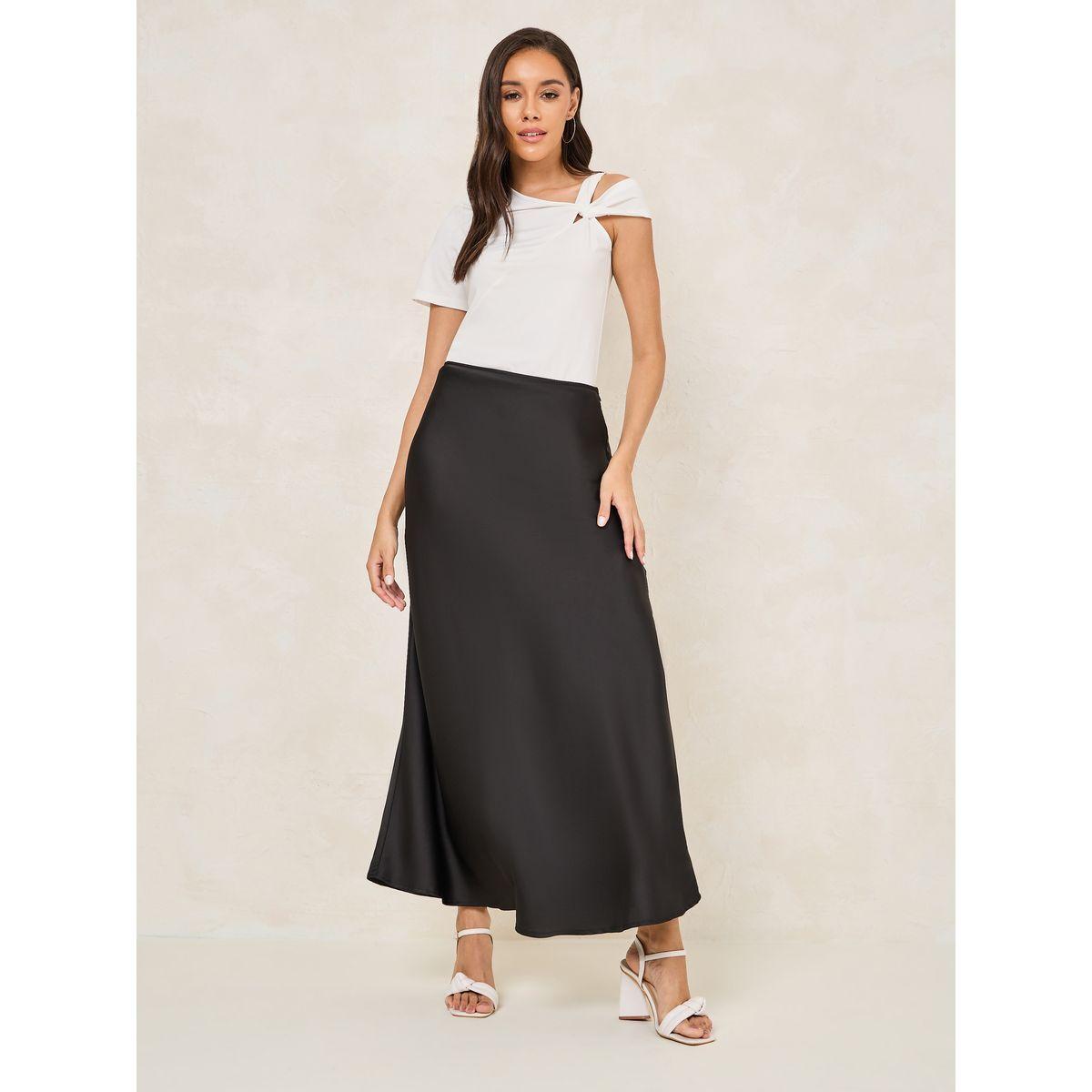 تيشيرت مجسم بياقة غير متماثلة الطول وفتحات-women-clothing-tshirts-image-3