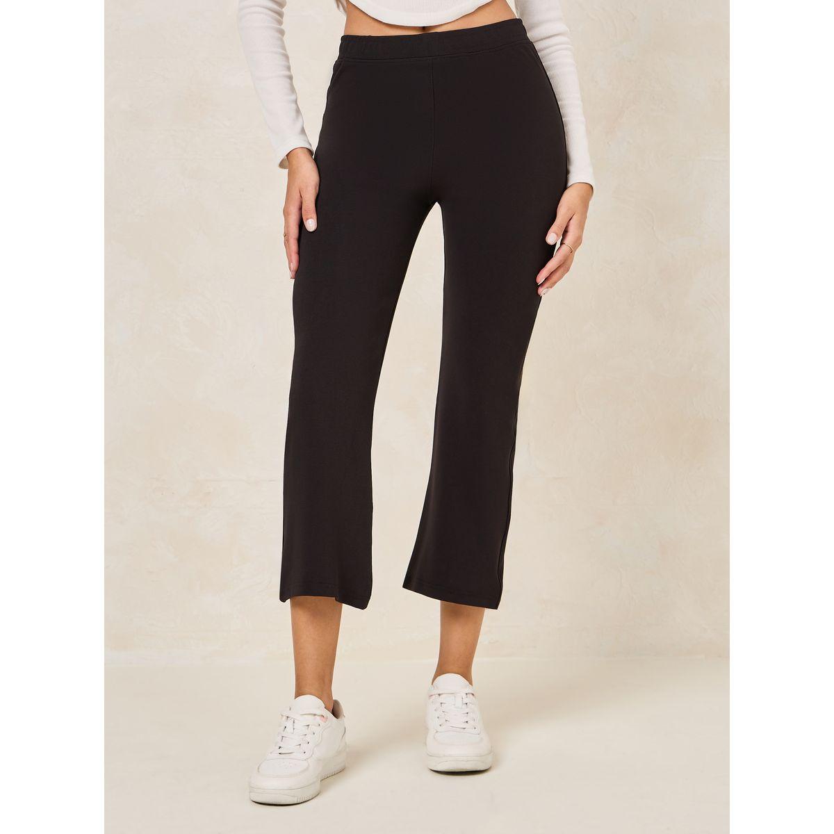 Styli Solid Fit & Flare High Rise 3/4 Leggings-women-clothing-bottoms-leggings-image-1