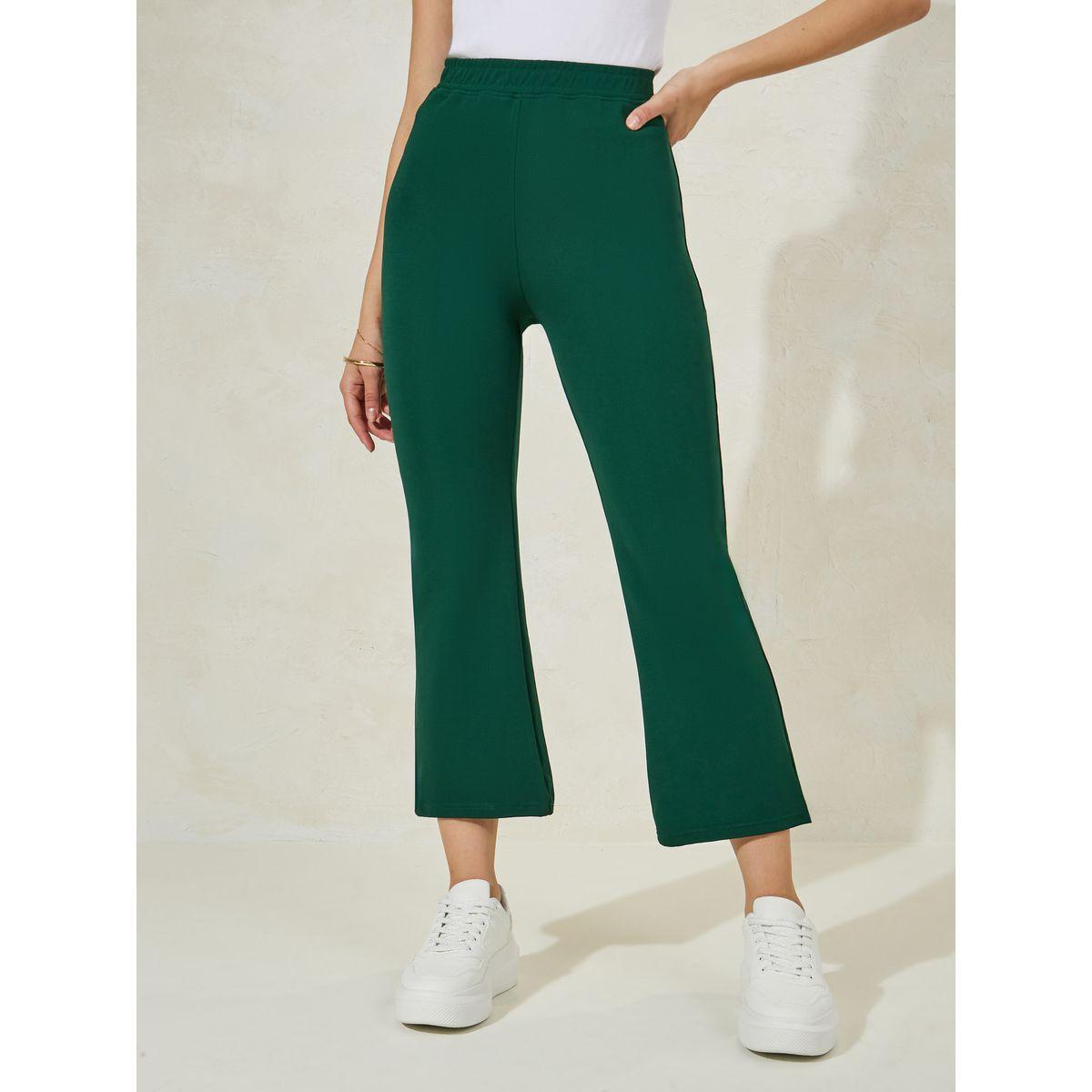 Styli Solid Fit & Flare High Rise 3/4 Leggings-women-clothing-bottoms-leggings-image-1