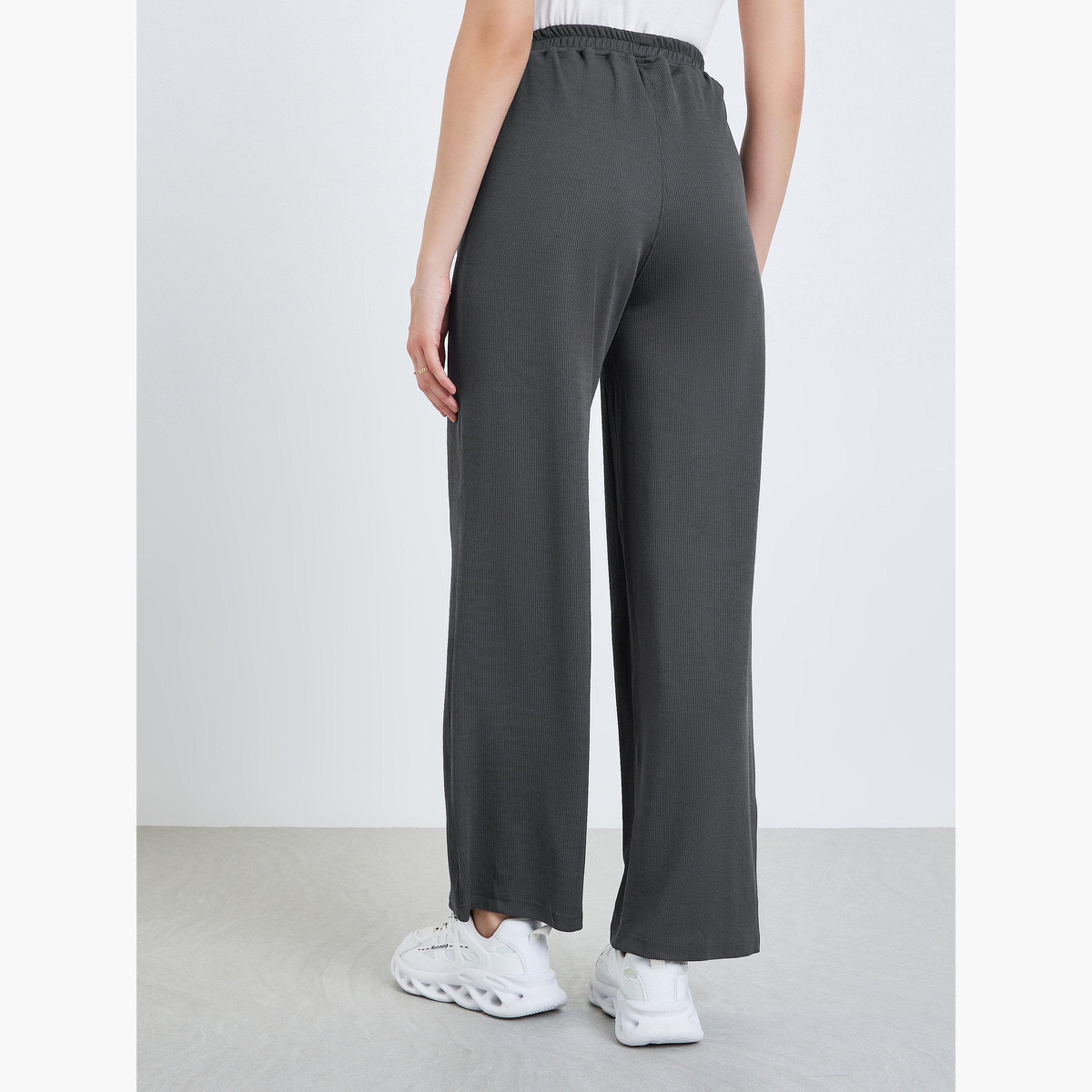 بنطال مضلع بأرجل واسعة-women-clothing-bottoms-trousers-image-4