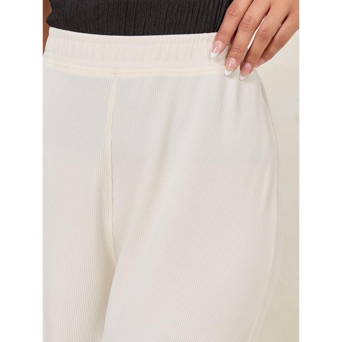 بنطال سادة مضلع بارجل واسعة-women-clothing-bottoms-trousers-image-3