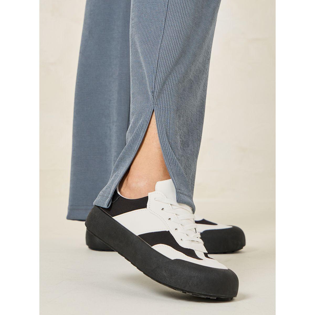 Styli Ribbed Straight Pants with Side Slit-women-clothing-bottoms-trousers-image-4
