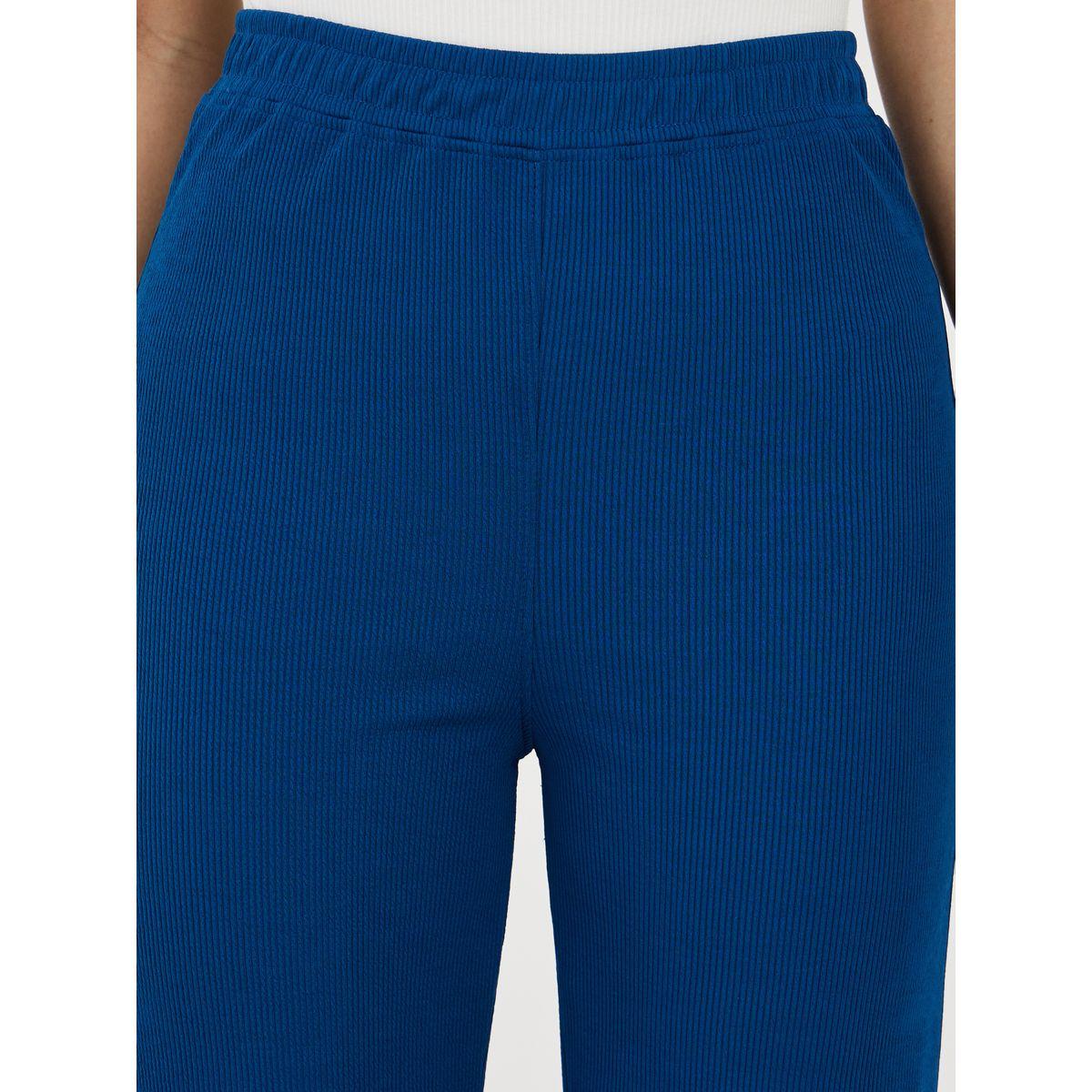 Styli Ribbed Straight Pants with Side Slit-women-clothing-bottoms-trousers-image-3