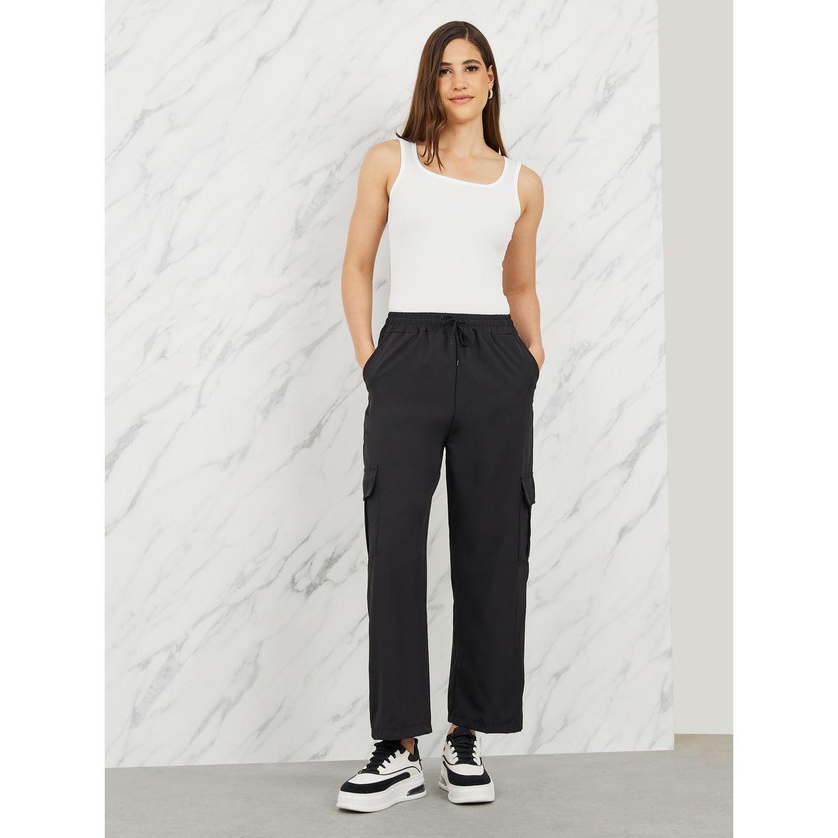 Styli Drawstring Waistband Straight Leg Cargo Pant-women-clothing-bottoms-trousers-image-2