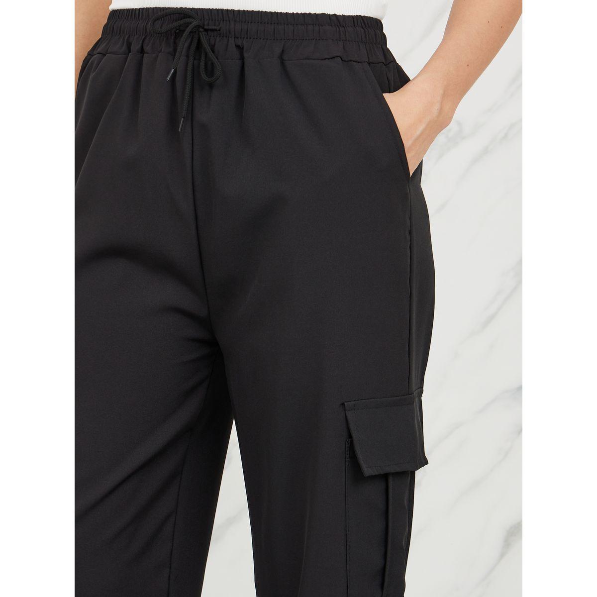 Styli Drawstring Waistband Straight Leg Cargo Pant-women-clothing-bottoms-trousers-image-3