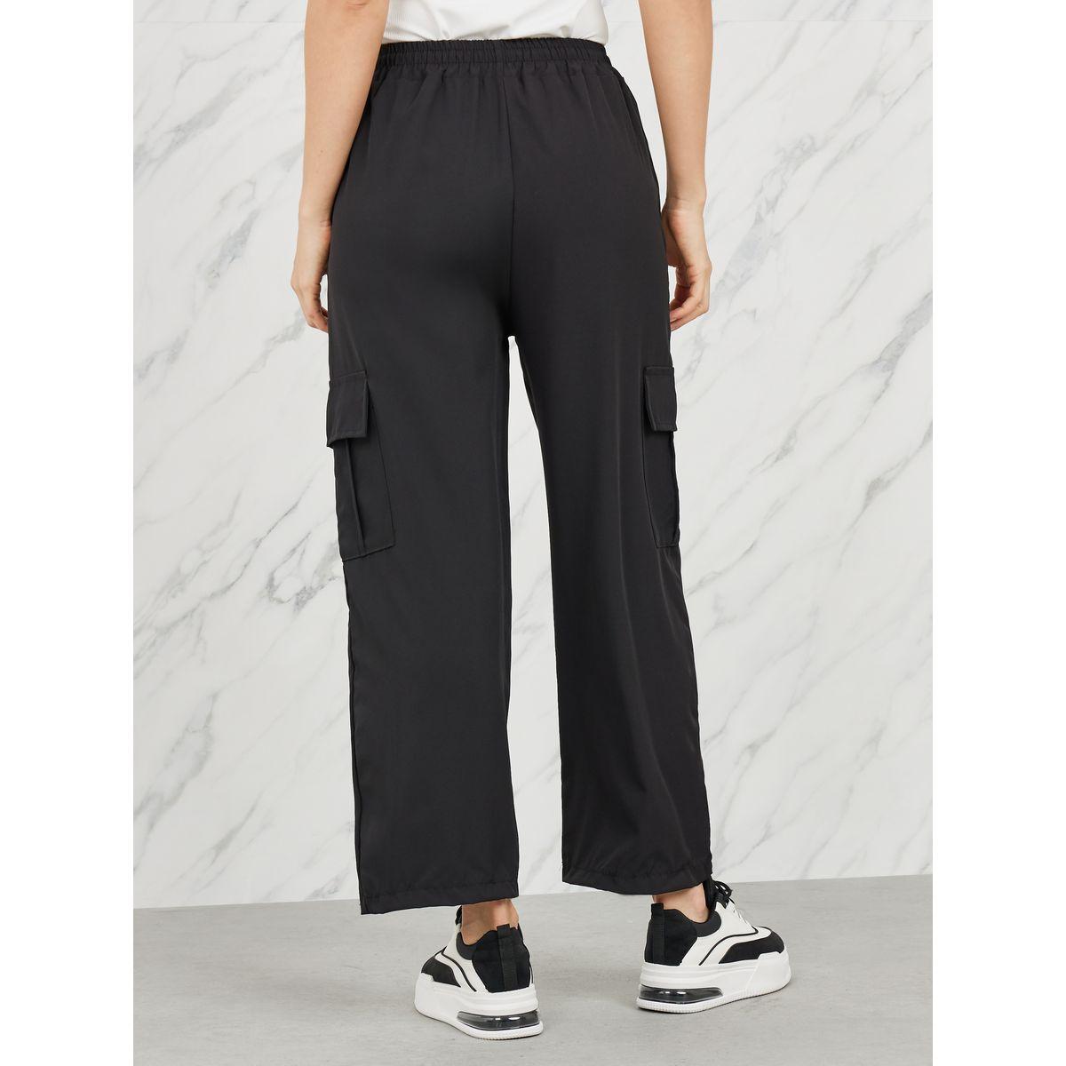 Styli Drawstring Waistband Straight Leg Cargo Pant-women-clothing-bottoms-trousers-image-4