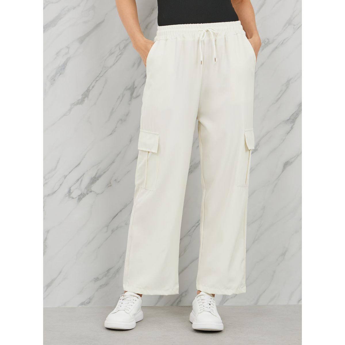 Styli Drawstring Waistband Straight Leg Cargo Pant-women-clothing-bottoms-trousers-image-1