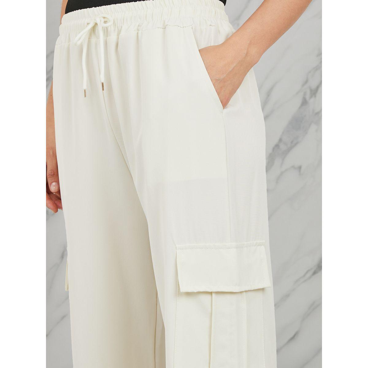 Styli Drawstring Waistband Straight Leg Cargo Pant-women-clothing-bottoms-trousers-image-3