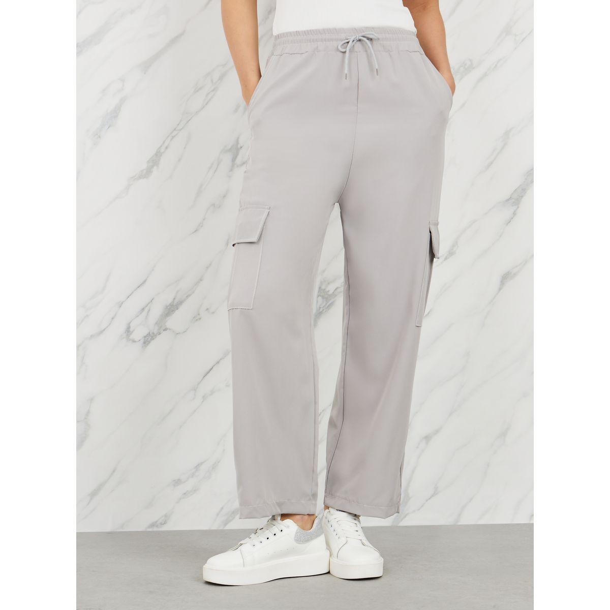 Styli Drawstring Waistband Straight Leg Cargo Pant-women-clothing-bottoms-trousers-image-1