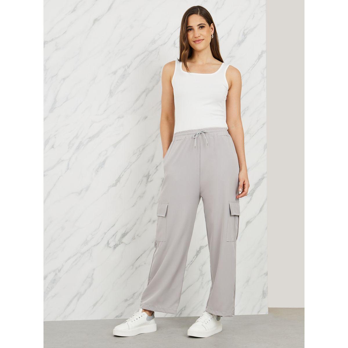 Styli Drawstring Waistband Straight Leg Cargo Pant-women-clothing-bottoms-trousers-image-2
