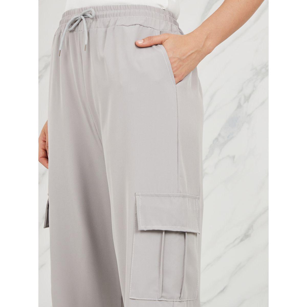 Styli Drawstring Waistband Straight Leg Cargo Pant-women-clothing-bottoms-trousers-image-3