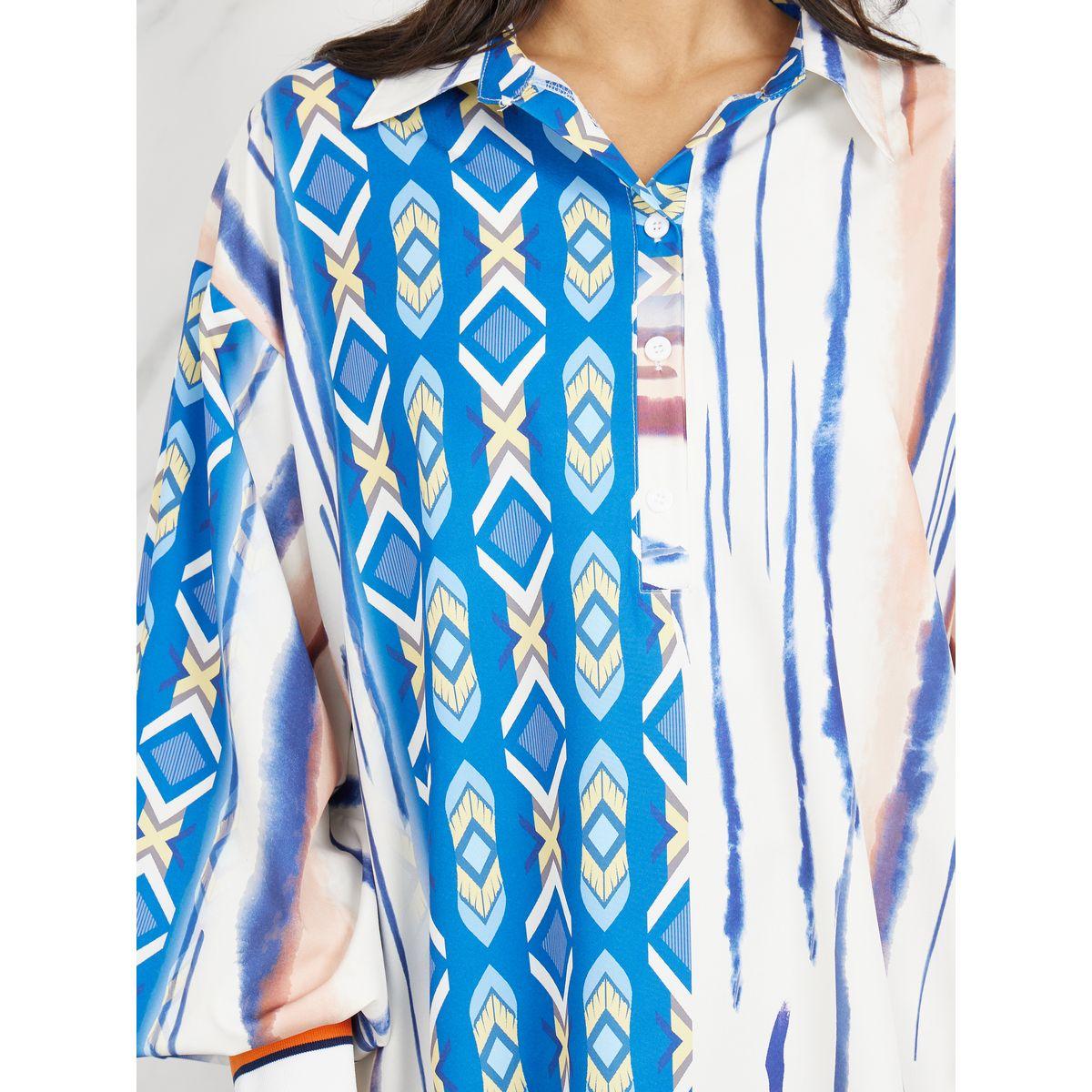 مجموعة من بنطال بارجل واسعة مع بلوزة بكتف منخفض-women-clothing-coordsets-image-4