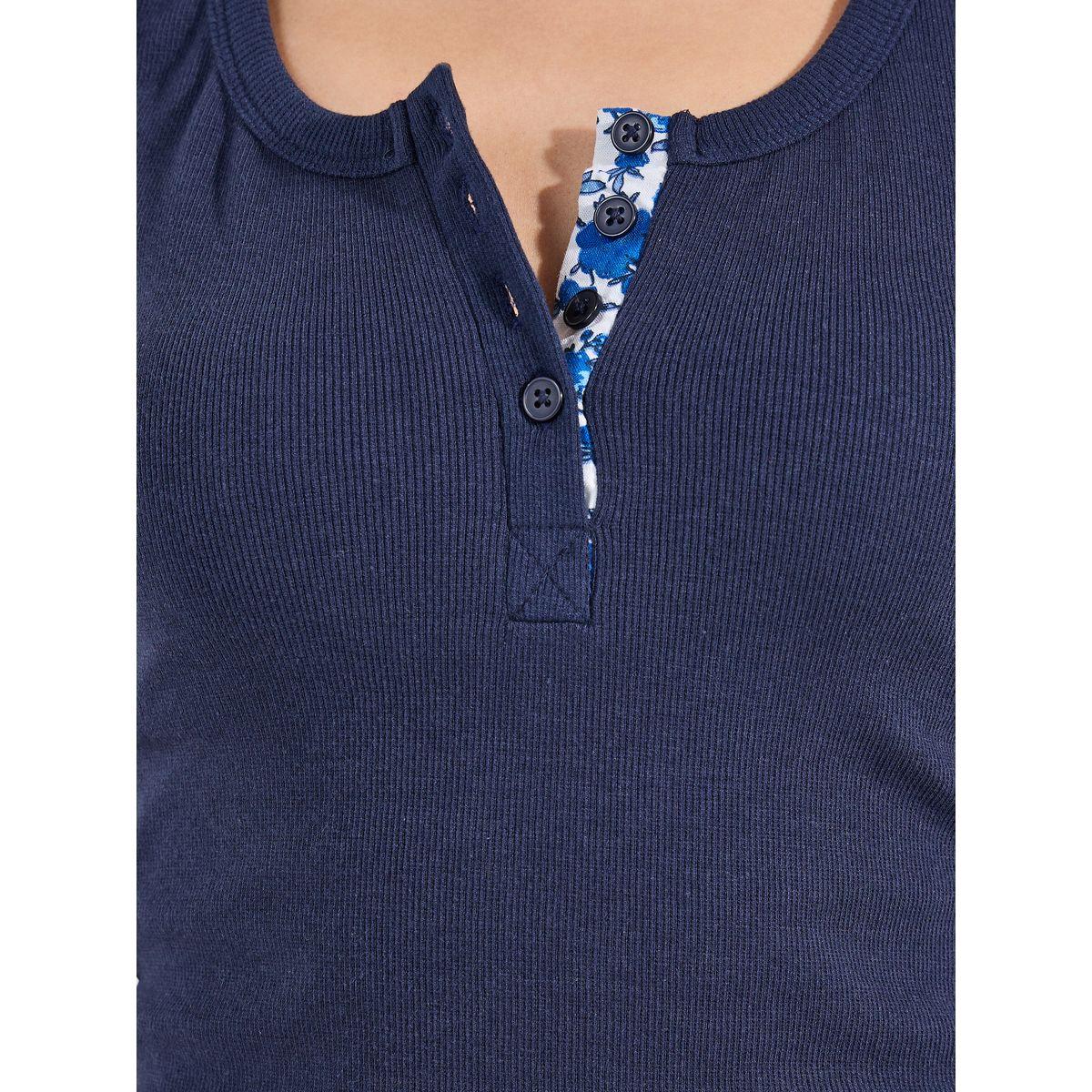 Styli Unwind Rib Contrast Placket Vest & Floral Capri Set-women-clothing-nightwear-pyjamas-longsets-image-4